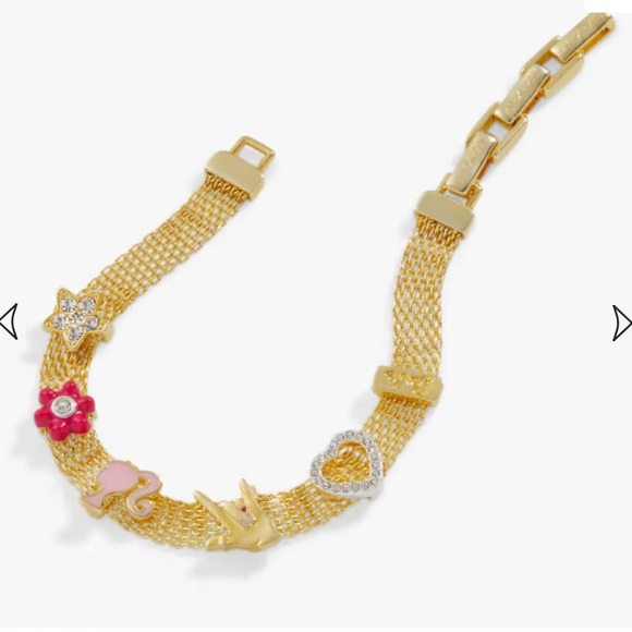 Barbie Multi-Charm Mesh Tennis Chain Bracelet NWT - Picture 3 of 4